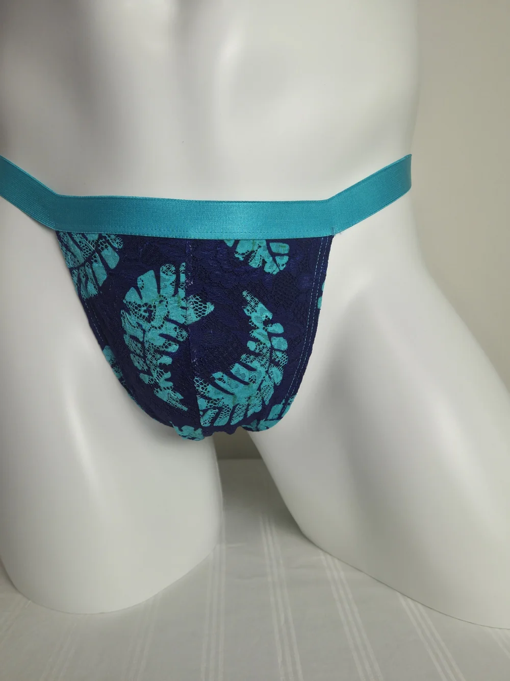 Cosabella Leaf Teal & Navy Italian Thong